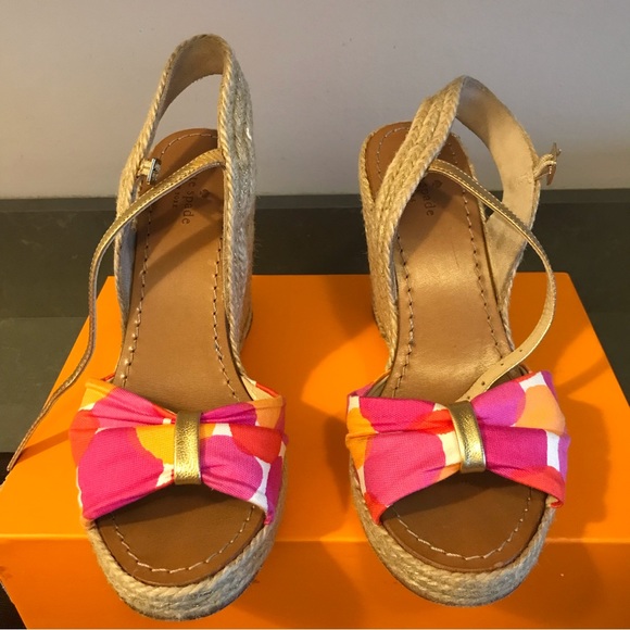 kate spade Shoes - 🌸 KATE SPADE 🌸 New York Candice Metallic Espadrille Wedge Sandal …
